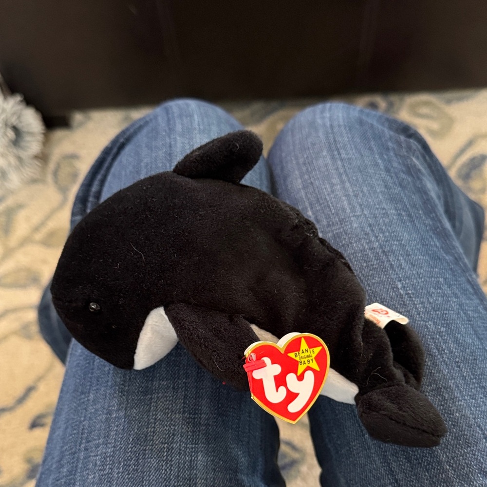 Ty Black and White Orca Stuffed Animal